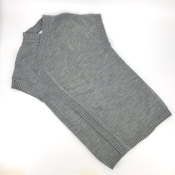 Lolë Grey Thigh Length Cap Sleeve Open Front Knit Cardigan, One Size - Picture 10 of 16